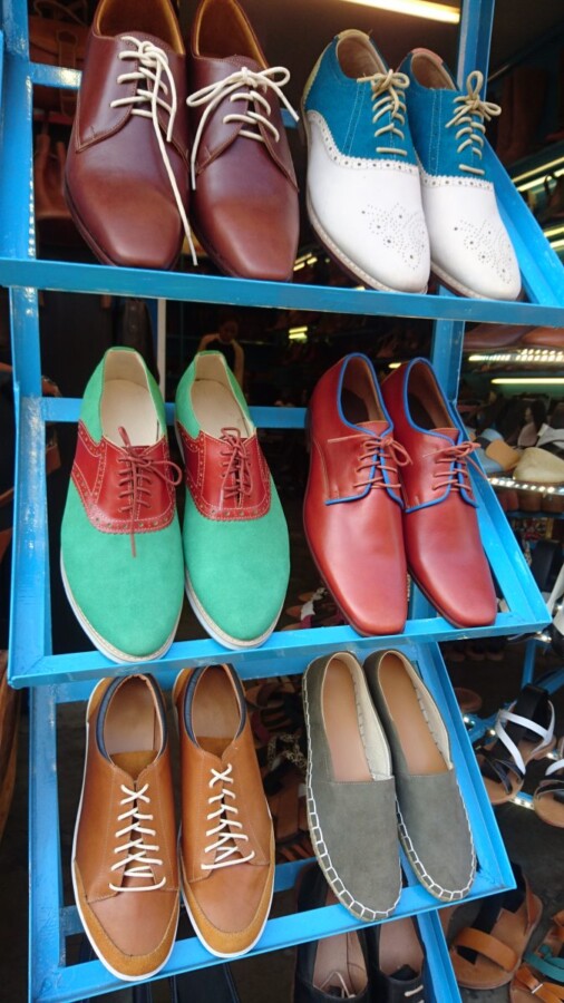 Leather goods aplenty! If you are in the market for new shoes, pack light