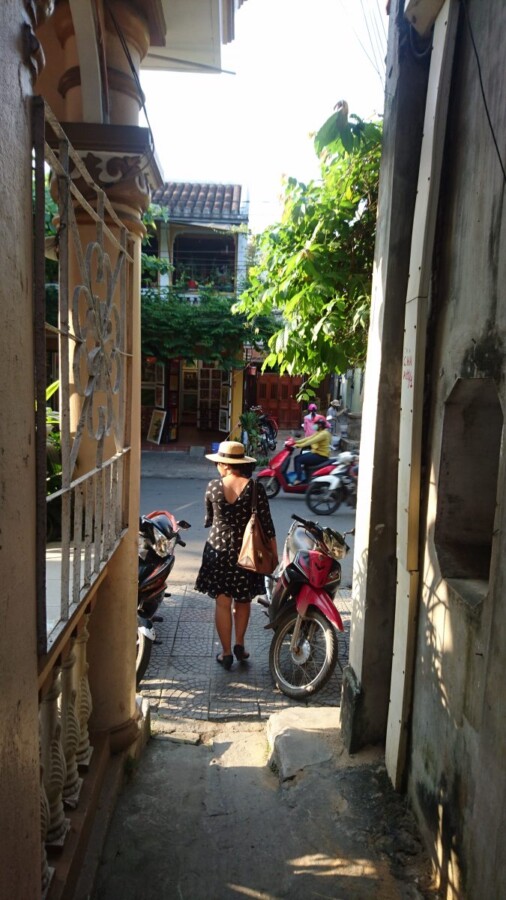 Whenever you enter one of these little alleyways in Vietnam, no matter how mysterious, you can guarantee there'll be scooters at the other end...