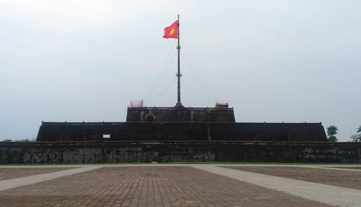 The Flag Tower in front of the Imperial City at Hue