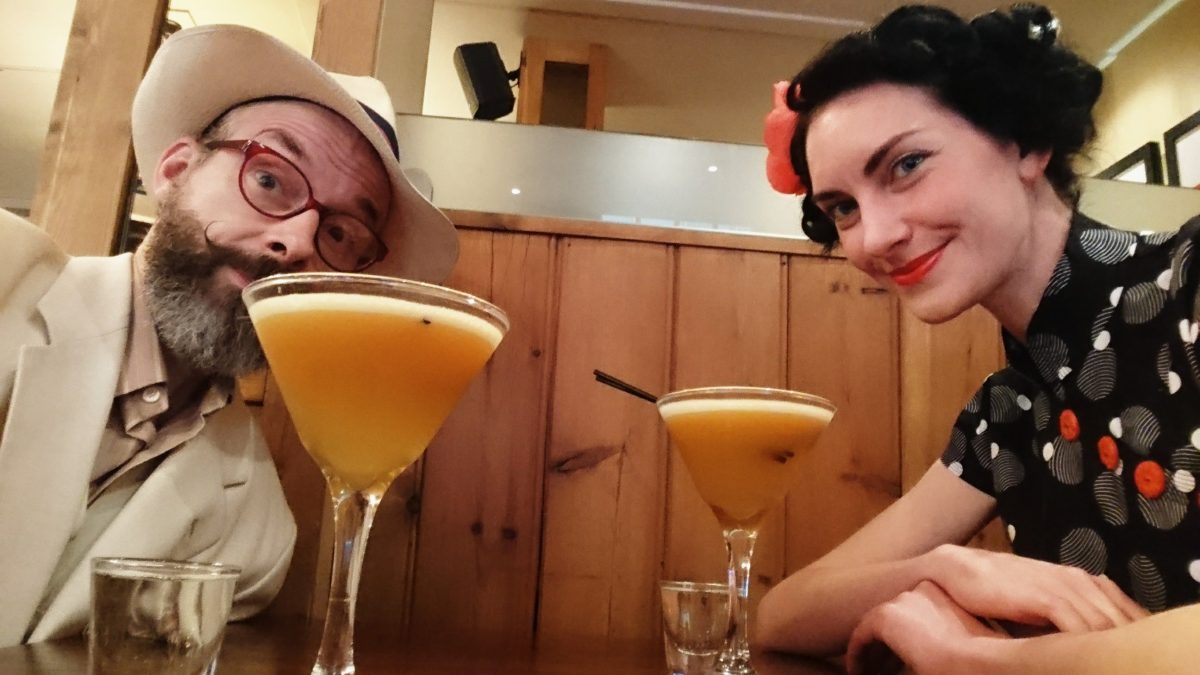 Pre-milonga Porn Star martinis with Rosie at Jamies Bar